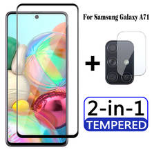2in1 SamsungA71 Protective Glass On The For Samsung Galaxy A71 Screen Protector and Camera Lens samsun A 71 Tempered Glas film 2024 - buy cheap