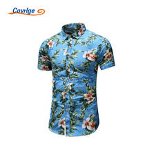 Covrlge camisa masculina de manga curta verão novo estilo impressão digital 3d havaiano casual moda casual flor mcs142 2024 - compre barato