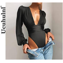 Ucuhulnl Streetwear V-Neck Y2K Skinny Elegant Bodysuits Long Sleeve Autumn Sexy Bodycon Active Wear Fashion Casual Outfits 2024 - buy cheap