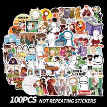 50/100Pcs Dream Smp Stickers Aesthetic Cartoon Anime Graffiti for Suitcase Skateboard Laptop Notebook Waterproof DIY Sticker 2024 - buy cheap