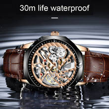 AILANG Hollow Men's Sport Watch Automatic Machinery Top Brand Mens Leather Mechanical Watches Trend Luminous Waterproof New 2021 2024 - buy cheap