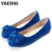 YAERNIwomen bow flat shoes woman moccasins spring women single shoes flat heel soft Ballet shoes women shoes size 34-43 2024 - buy cheap