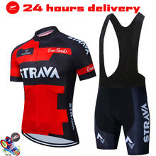 Strava conjunto de camisa de ciclismo, roupas de verão de manga curta para mountain bike e bicicleta mtb, vestuário de ciclismo 2024 - compre barato