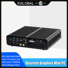 EGLOBAL 2Lan Gaming Mini PC Intel i7-7920HQ/7820HQ GTX 1650 4GB 2*DDR4 NVME Desktop Computer Win10 4K HDMI2.0 DP DVI Video card 2024 - buy cheap