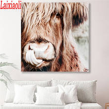 Nordic Highland Cow 3d round square diamond embroidery Diy full diamond painting stitch cross mosaic picture rhinestone home art 2024 - buy cheap