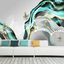 Papel tapiz Mural personalizado de cualquier tamaño, moderno, Simple, abstracto, seda, perla, mariposa, nórdico, para sala de estar, TV, sofá, arte, decoración del hogar 2024 - compra barato