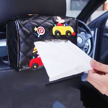 Cute cartoon character car tissue box car sun visor tissue cover holder auto product accessories creative car interior products 2024 - buy cheap