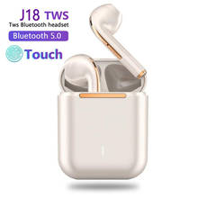 Новинка J18 TWS настоящие беспроводные Bluetooth-наушники спортивные наушники-вкладыши Музыкальная гарнитура для смартфонов Android iOS наушники с сенсорным управлением 2024 - купить недорого