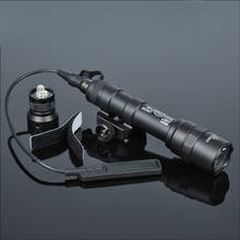 Тактический 400 люмен пистолет светильник M600 Scout светильник Lanterna страйкбольная винтовка флэш-светильник для охоты Пикатинни с переключателем давления 2024 - купить недорого