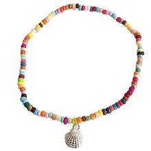 coxeer 1pc Beaded Anklet Bohemian Style Shell Decor Charm Anklet Bracelet For Women Jewelry Accessories For Hawaii Beach Party 2024 - buy cheap