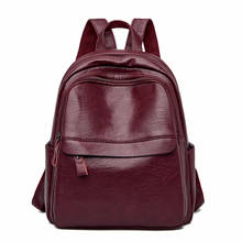 Женские кожаные рюкзаки 2020, винтажный рюкзак, Женская дорожная сумка через плечо, высококачественный рюкзак, школьные сумки для девочек 2024 - купить недорого