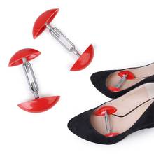 1 par de mini sapato árvore maca shaper extensores de largura ajustável para homens das mulheres sapatos expansor suporte pacote vermelho de 2 2024 - compre barato
