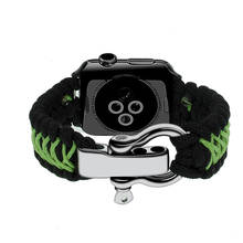 Umbrella rope Nylon Strap For Apple Watch bands 44mm 40mm strap 38mm 40mm iwatch series SE 6 5 4 3 2 1 bracelet watchband belt 2024 - buy cheap