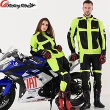Мотоциклетная куртка и брюки для мужчин и женщин, светоотражающие дышащие водонепроницаемые теплые защитные костюмы для езды на мотоцикле, лето-зима 2024 - купить недорого
