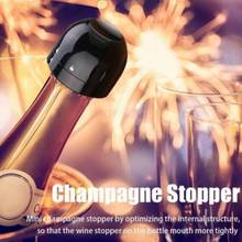 Black Silicone Sealed Champagne Stopper Wine Bottle Stopper Sealed Food-Grade Sparkling Wine Champagne Bottle Stopper Wine Plug 2024 - buy cheap