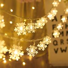 Снежинка светодиодный светильник с рождественской елкой украшение для дома 2020 Рождественский орнамент Navidad Рождественский подарок с новым годом 2021 2024 - купить недорого