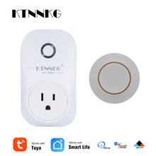US soket TUYA APP and wireless remote control 433Mhz AC 85-250v Work with Alexa Google Home Mini IFTTT for Android IOS KTNNKG 2024 - buy cheap