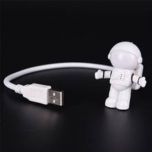 White Flexible Spaceman Astronaut USB Tube LED Night Light Lamp For Computer Laptop PC Notebook Reading Portable DC 5V 2024 - buy cheap