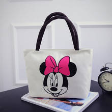 Disney Cartoon Canvas Printed Casual Bag Student Lunch Bag Boys and Girls Shoulder Handbags 2024 - buy cheap