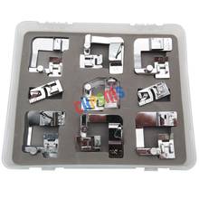 #KP-19050 9PCS Different Size Hemmer Foot FIT FOR Sewing Machine Brother Singer Janome Elna Kenmore 2024 - buy cheap