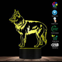 Groenendael Shepherd Sheepdog Optical illusion Lamp Belgian Black Shepherd Home Decorative Lighting Nursery Decor Dog Lover Gift 2024 - buy cheap