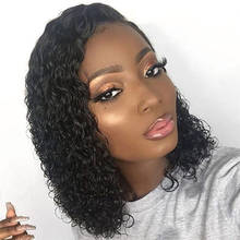 Peruvian Water Wave Lace Front Wig Human Hair Pre Plucked Short Bob Wig Lace Front Human Hair Wigs For Black Women 8-14 Inch 2024 - buy cheap
