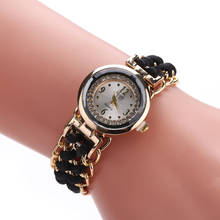 Плетеная веревка женские часы Женская тесьма для вязания цепная обмотка Аналоговые кварцевые наручные часы relogio feminino часы женские 2024 - купить недорого