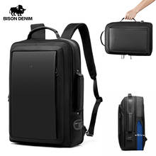 Bison denim grande capacidade de negócios mochila carregamento usb saco viagem dos homens 17 polegadas portátil mochila para adolescente 2024 - compre barato