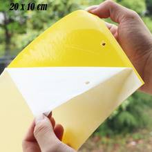 New 50PCS Double-sided Bug Fly Stickers Glue Board Adhesive Traps Yellow Sticky Insect Catcher Disposable Sticky Flycatchers 2024 - buy cheap