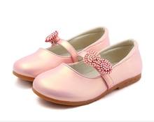 Autumn Fashion pink children's leather shoes Girl flowers Princess Shoes Spring Autumn elegant student Dance Wedding Party Shoes 2024 - buy cheap