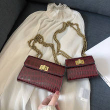 Luxury Women Bag Over The Shoulder Stone Pattern Mini Crossbody Bags PU Leather Ladies Chain Designer Handbag Lock Messenger Bag 2024 - buy cheap