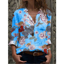 Tops de gasa para mujer, blusas informales con volantes, florales, Vintage, elegantes, tallas grandes, Befree, camisas Bohemias de manga larga 2024 - compra barato