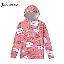 Jackherelook-sudaderas con capucha para Hospital, chándales de invierno con bolsillo de canguro para niña, Tops de enfermería 2024 - compra barato