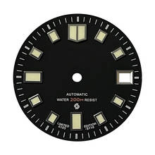 28.5mm assista dial com c3 luminousfor nh35a mergulho assista movimento (com logotipo) reparação parte 2024 - compre barato