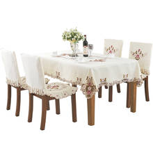 Embroidered Round Tablecloth Rectanglar Chair Cover Wedding Decorative Lace Table Cloth Manteles Para Mesa Rectangulares En Tela 2024 - buy cheap