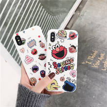 Cute Cartoon Cookie Sesame Street Phone Case For iPhone X XS MAX XR For iphone 6 6s 7 8 Plus Cases Soft TPU Cover Coque Fundas 2024 - buy cheap