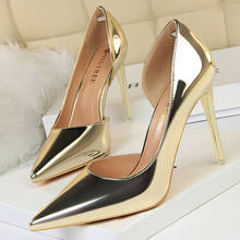 Sexy Pumps Women Shoes High Heels 10.5CM Patent Leather Stiletto Ladies Sandals Fetish Party Wedding Bridal Shoes Plus Size 43 2024 - buy cheap