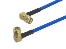 1Pcs RG402 0.141" SMA Male Plug RA to SMA Male Plug Right angle RF Coaxial Jumper Pigtail Bule Semi Flexible Cable 4inch~10M 2024 - buy cheap