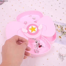 Anime Action Figure Card Captor Sakura Magic Wand Stars Wings Girls Jewelry Storage Box Earring Hairpin Rotating Organizer Case 2024 - buy cheap