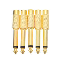 5Pcs 6.35mm 1/4inch Male Mono Plug To RCA Female Jack Plug Audio Adapter Connector For Speaker 2024 - buy cheap