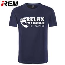Мужская футболка с коротким рукавом I Am A Massage theraper, хлопковая Футболка с круглым вырезом 2024 - купить недорого