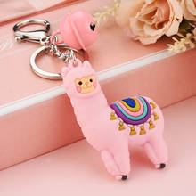 Fashion Alpaca Key Chain Sheep Key Ring Holder For Women Men Keychain Car Key Ring Bag Pendant Jewelry Small Gift EH065 2024 - buy cheap