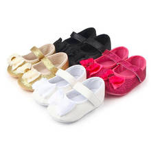 2021 New Baby Shoes Soft Sole Infants Bling First Walkers Cute Bowknot Newborn Girls Princess Shoes 2024 - buy cheap