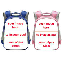 Customize Your Logo / Image / Name Backpack Children School Bags Boys Girls Pink Black Blue Kindergarten Bag Kids Bookbag Gift 2024 - buy cheap