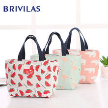 Brivilas lunch bag  for women funny cartoon kids bento cooler bags flamingo thermal breakfast food box portable picnic travel 2024 - купить недорого