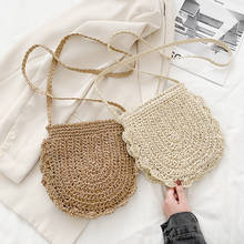 Women Vacation Straw Rope Hand-woven Small Purse Summer Messenger Slim Bags For Women 2021 New Fashion 2024 - buy cheap