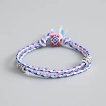 Pulsera de amuleto de Color plateado Tibetano para mujer, brazalete budista redondo clásico, joyería Bohemia, regalo 2024 - compra barato