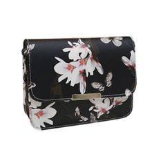 Women Floral Leather Shoulder Bag Satchel Handbag Retro Messenger Bag Famous Design Clutch Shoulder Bags Leisure Bag Black 2024 - buy cheap