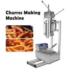 Máquina de fazer churros churros espanhol vertical resistente com bicos de 5 peças fritadeira elétrica 8l 2024 - compre barato