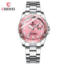 CHENXI Brand Women Watch Minimalism Pink Silver Stainless Steel Watch Female Calendar Waterproof Business Quartz Wristwatch 2024 - buy cheap